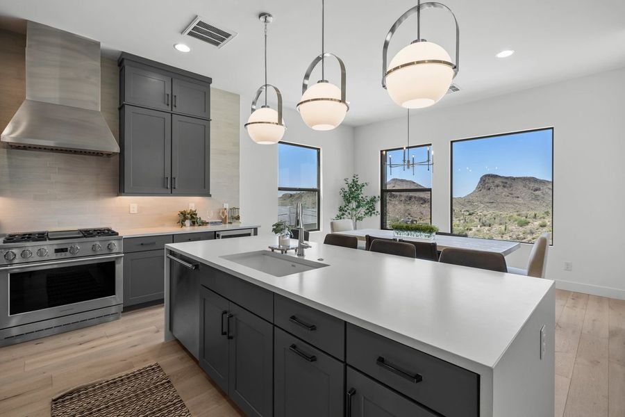Representative furnished interior of a home built from the Ridgeline by KLMR Homes in Bellos at The Summit, Fountain Hills (Image 12).