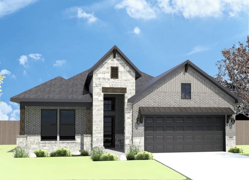 Front exterior of a home in the Harmony Cove community, located in Humble, TX (Image 2). Front exterior of a home in the Harmony Cove community, located in Humble, TX (Image 2).