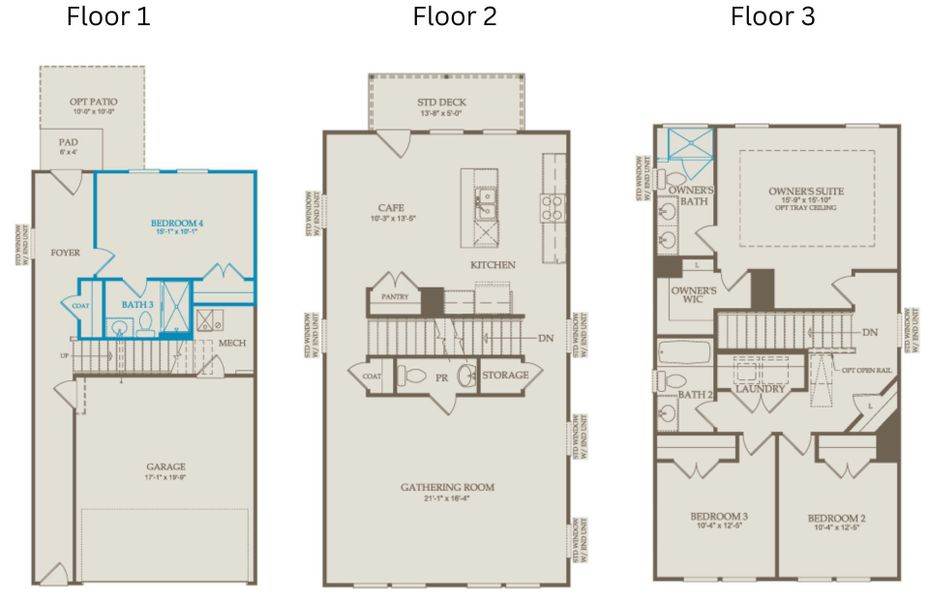 2D floor plan layout of this home in Everton, Durham, NC (Image 6).