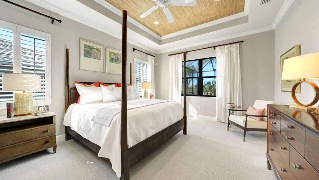 Representative furnished interior of a home built from the Sanibel 2 by Neal Communities in SkySail, Naples (Image 7).