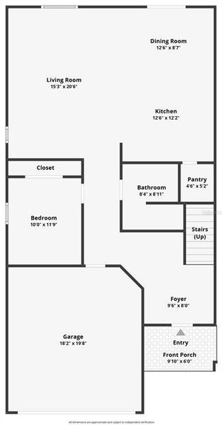 2D floor plan layout of this home in Cobblestone, Zephyrhills, FL (Image 5).