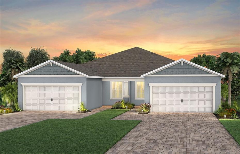 Exterior Design. Artistic rendering for this new construction home. Pictures are for illustrative purposes only. Elevations, colors and options may vary. Exterior Design. Artistic rendering for this new construction home. Pictures are for illustrative purposes only. Elevations, colors and options may vary.