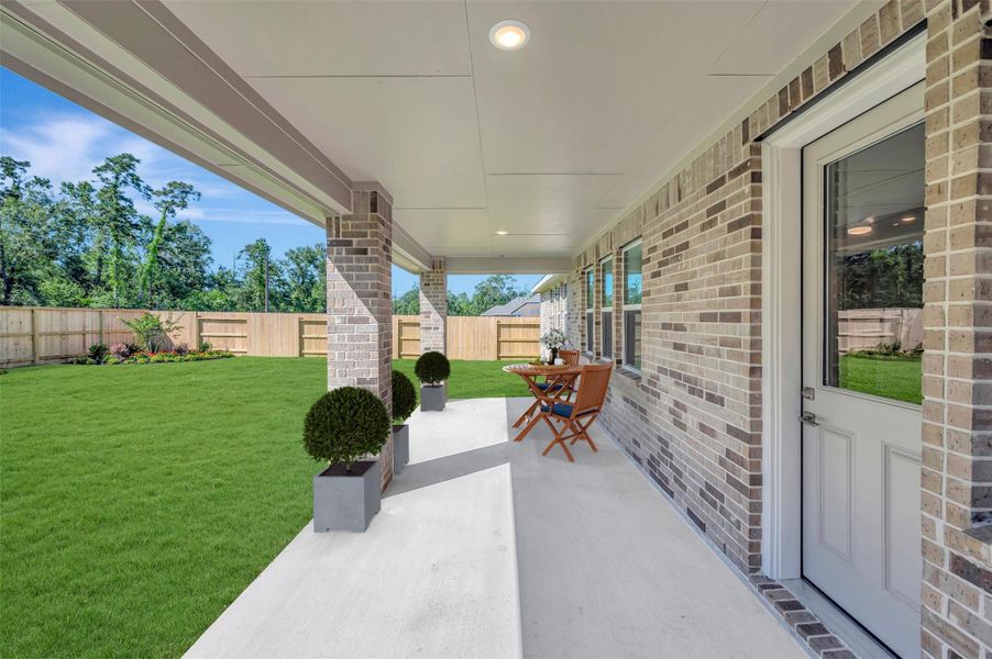 Enjoy the outdoors on the large covered patio
