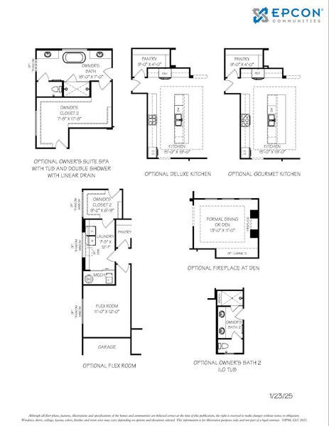 2D floor plan layout for the Provenance by Epcon Communities in The Courtyards at Bailey Farms, Dacula, GA (Image 22).