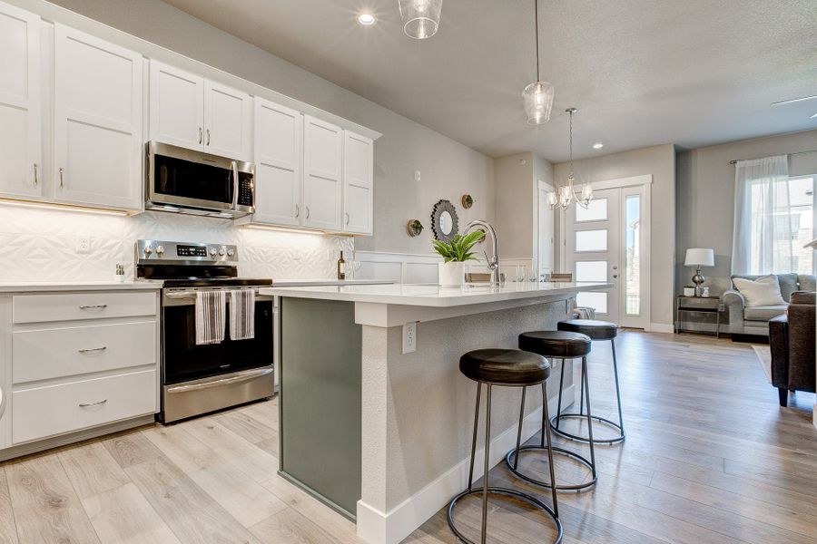 Representative furnished interior of a home built from the The Barrington 2 by Landmark Homes in Highlands at Fox Hill, Longmont (Image 6). Representative furnished interior of a home built from the The Barrington 2 by Landmark Homes in Highlands at Fox Hill, Longmont (Image 6).