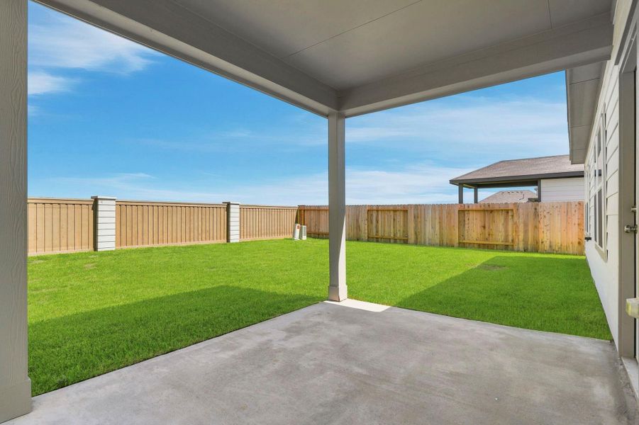 Exterior details and patio area of a home in Mirabella, Brookshire (Image 19). Exterior details and patio area of a home in Mirabella, Brookshire (Image 19).