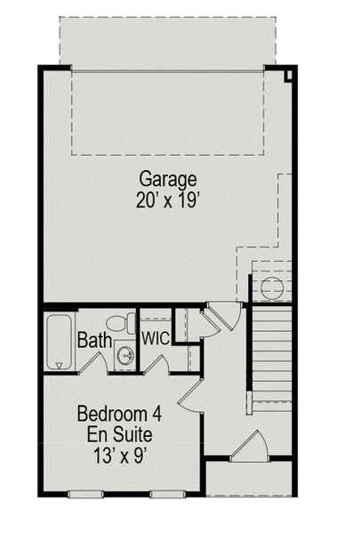 1st floor layout with main level 4th bedroom option
