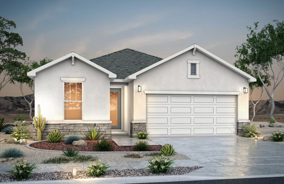 Representative exterior photo of a completed home built from the Texas Sage by View Homes in Campo Del Sol, El Paso, TX (Image 18). Representative exterior photo of a completed home built from the Texas Sage by View Homes in Campo Del Sol, El Paso, TX (Image 18).