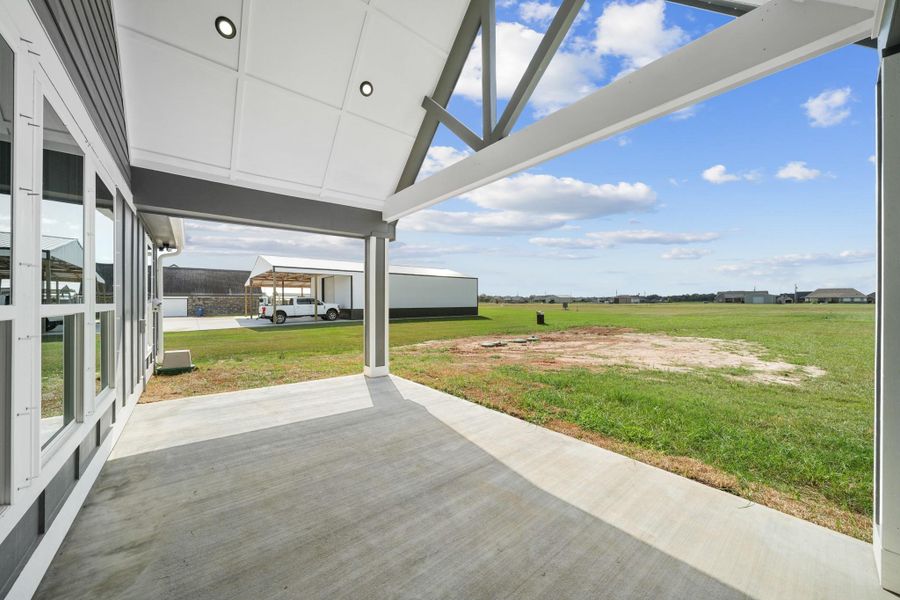 Covered back patio