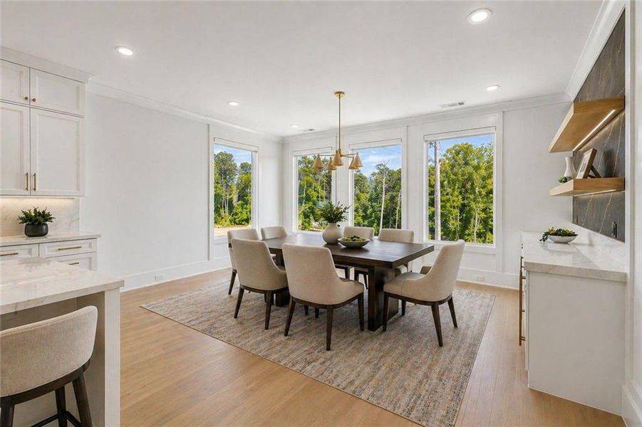Furnished interior view inside a new home in , Buford (Image 11).