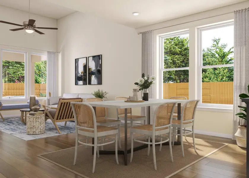 Furnished interior view inside a new home in Terrace Collection At Turner's Crossing, Buda (Image 10).