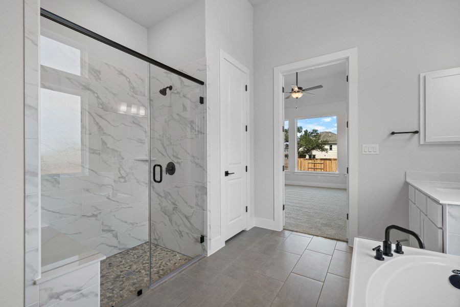 Walk-in shower in Primary Bath