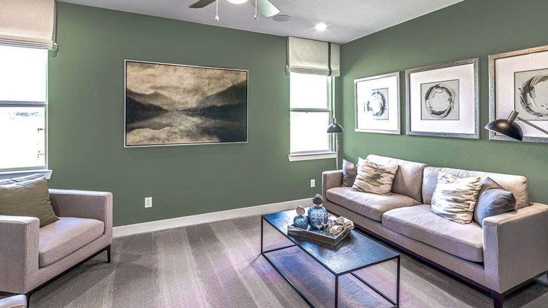 Representative furnished interior of a home built from the Jade by Taylor Morrison in Avalon at Friendswood, Friendswood (Image 5). Representative furnished interior of a home built from the Jade by Taylor Morrison in Avalon at Friendswood, Friendswood (Image 5).