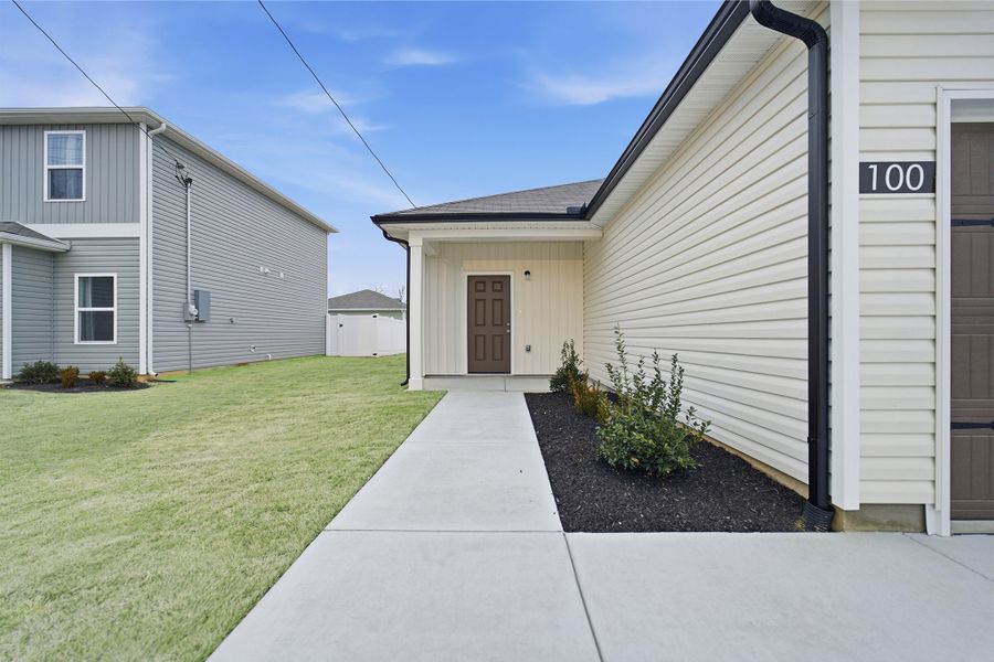 Exterior details and patio area of a home in Stonehenge, Manchester (Image 3). Exterior details and patio area of a home in Stonehenge, Manchester (Image 3).