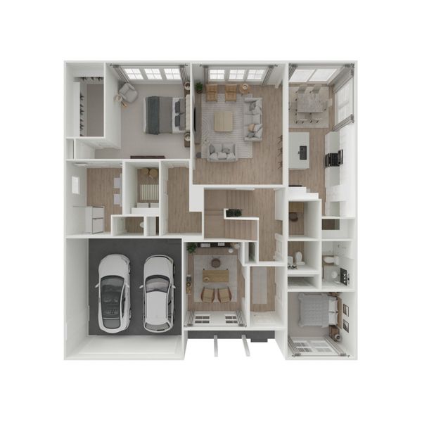 2D floor plan layout for the Cordoba by K. Hovnanian® Homes in Kreymer at the Park, Wylie, TX (Image 4).