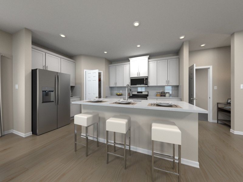 Prepare your favorite meals or catch up with friends in the Parker's stunning kitchen.