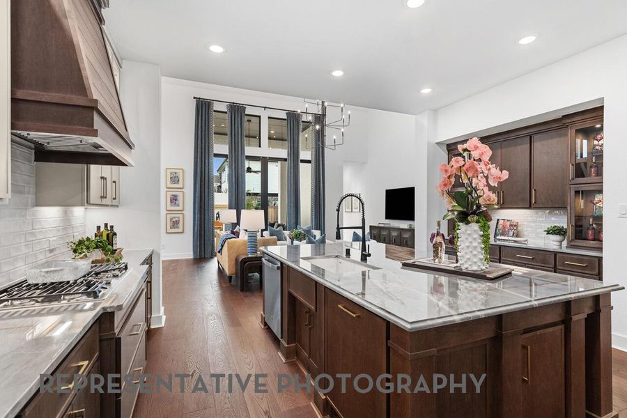 Furnished interior view inside a new home in Parten: 75ft. lots, Austin (Image 6).