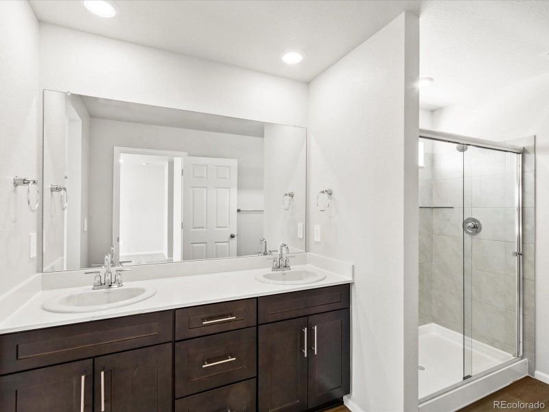 Furnished interior view inside a new home in Skyview at High Point, Aurora (Image 7).