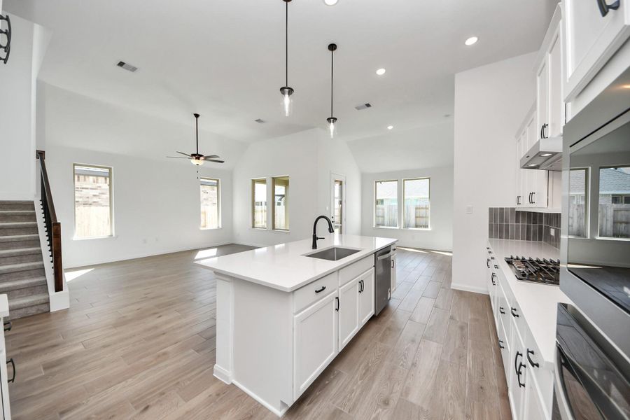 Furnished interior view inside a new home in 50' Traditional Homes at Elyson, Katy (Image 8). Furnished interior view inside a new home in 50' Traditional Homes at Elyson, Katy (Image 8).