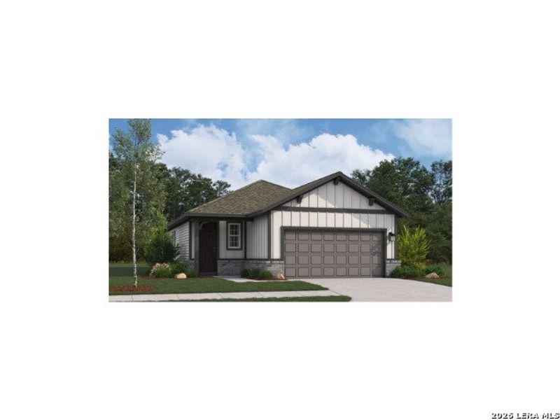 Front exterior of a new home in Veranda, San Antonio, TX, highlighting curb appeal (Image 1). Front exterior of a new home in Veranda, San Antonio, TX, highlighting curb appeal (Image 1).