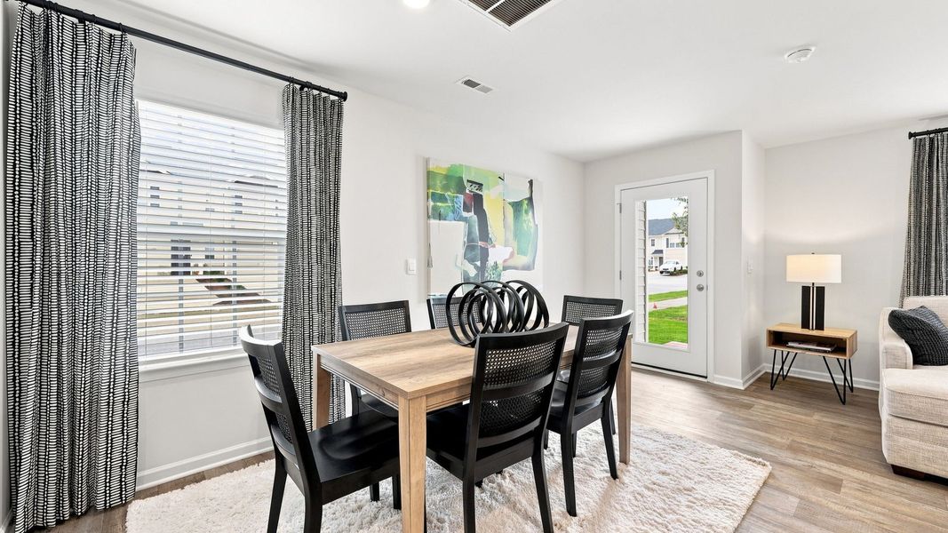 Furnished interior view inside a new home in The Townes at Hunter Hill, Rocky Mount (Image 10).