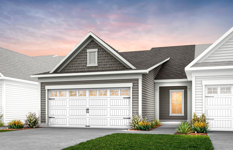 Front exterior of a new home in Southport Meadows, Southport, NC, highlighting curb appeal (Image 2). Front exterior of a new home in Southport Meadows, Southport, NC, highlighting curb appeal (Image 2).