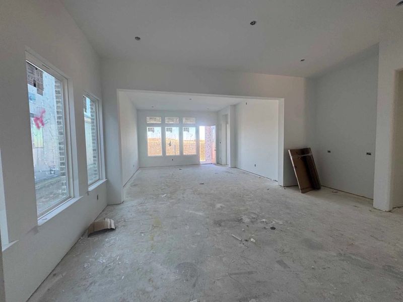 Open Living-Dining Room Construction Progress