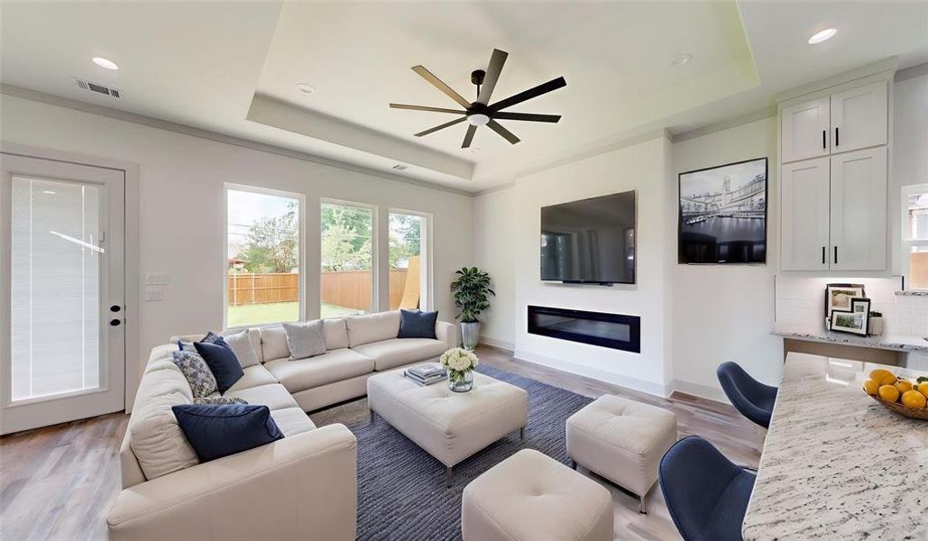 Furnished interior view inside a new home in , Dallas (Image 11). Furnished interior view inside a new home in , Dallas (Image 11).