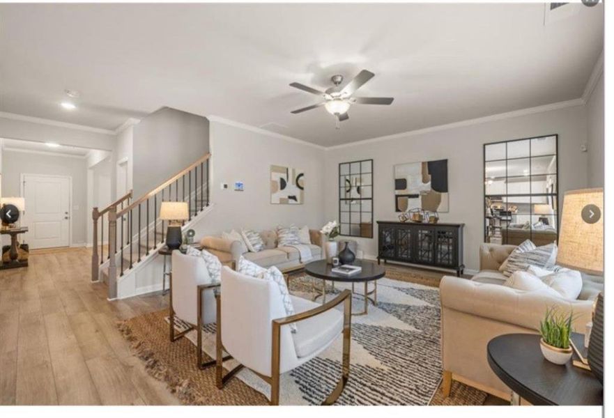 Furnished interior view inside a new home in Reserve at South River Gardens, Atlanta (Image 3).