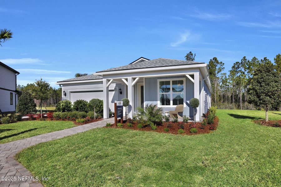 Front exterior of a new home in Murray Farms, Middleburg, FL, highlighting curb appeal (Image 28).