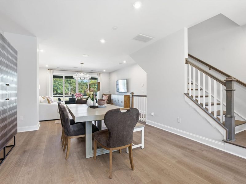 Representative furnished interior of a home built from the Bellamy by Tri Pointe Homes in Bellflower, Charlotte (Image 10).