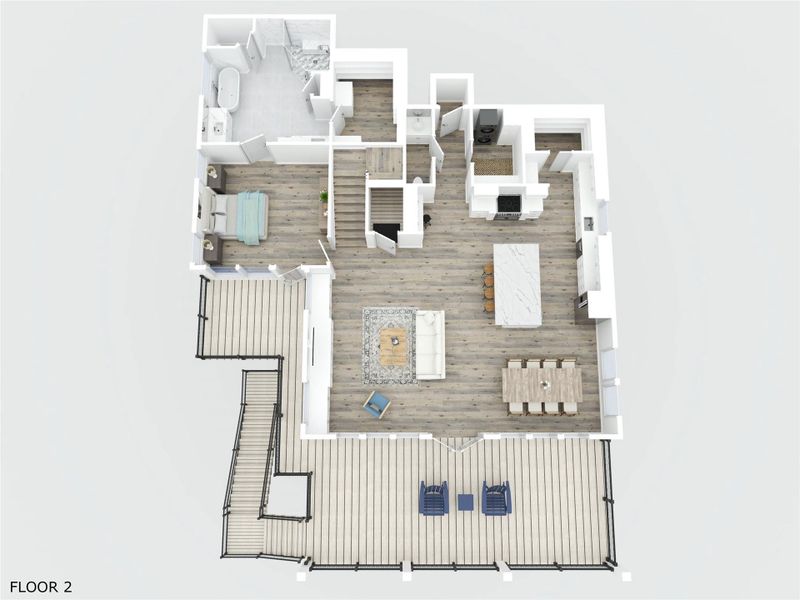 2D floor plan layout of this home in , Bolivar Peninsula, TX (Image 7).