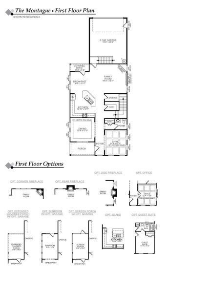 2D floor plan layout for the Montague by Eastwood Homes in Colleton Park, Aiken, SC (Image 3). 2D floor plan layout for the Montague by Eastwood Homes in Colleton Park, Aiken, SC (Image 3).