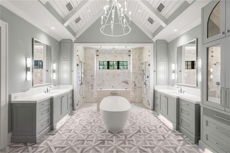 Furnished interior view inside a new home in , Flowery Branch (Image 67).