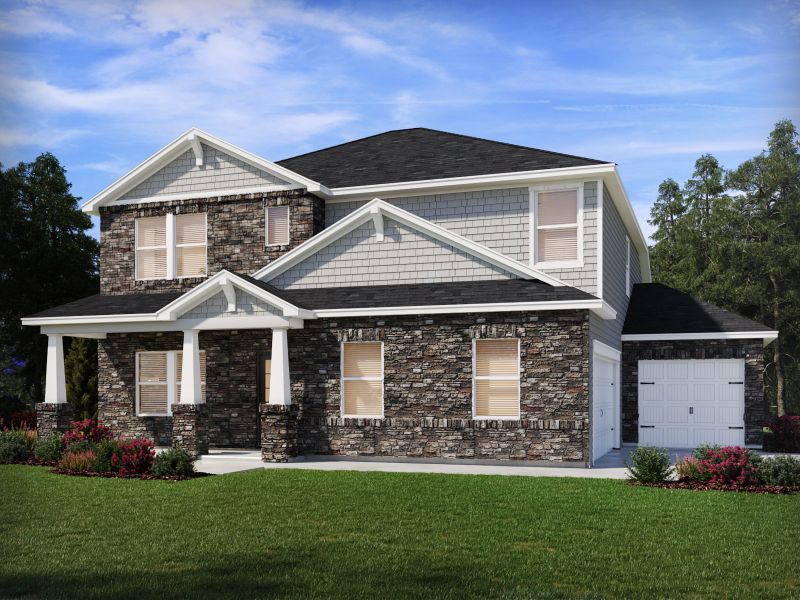 Representative exterior photo of a completed home built from the Sherwood by Meritage Homes in River Pointe, Monroe, GA (Image 20).