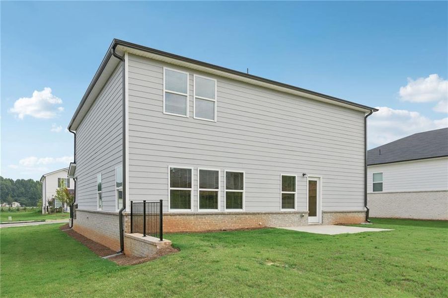 Front exterior of a new home in Preserve at Mountain Creek, Pendergrass, GA, highlighting curb appeal (Image 21).