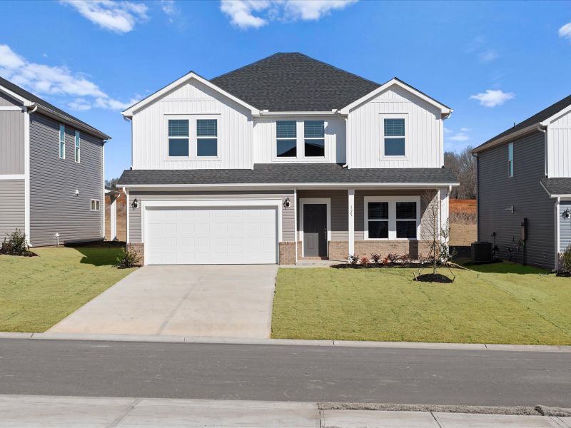 Representative exterior photo of a completed home built from the Brentwood by Meritage Homes in Shiloh Valley, Piedmont, SC (Image 13). Representative exterior photo of a completed home built from the Brentwood by Meritage Homes in Shiloh Valley, Piedmont, SC (Image 13).