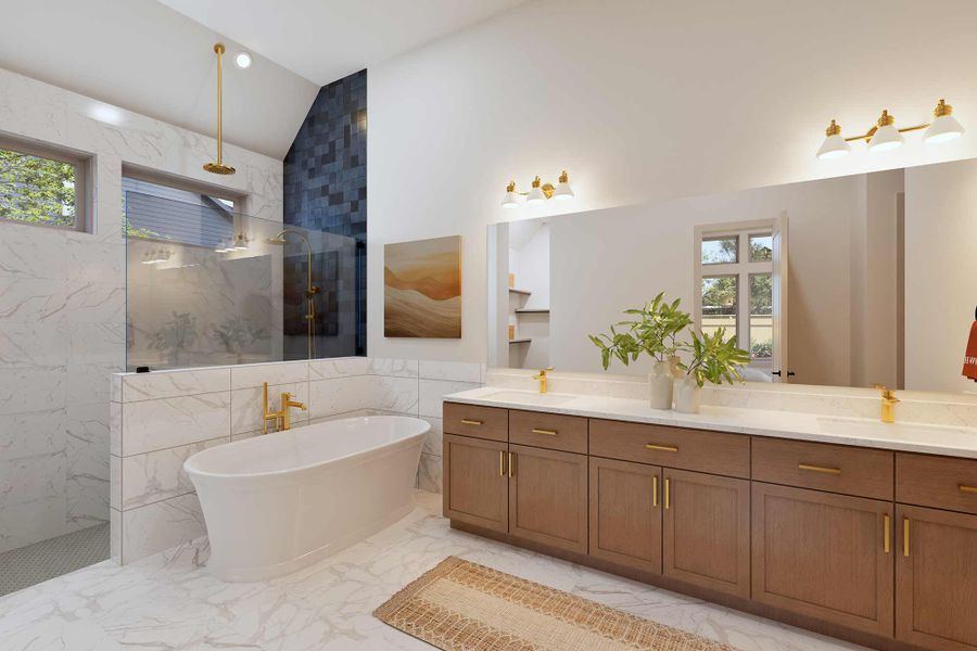 Representative furnished interior of a home built from the The Aubrey by David Weekley Homes in Briarley, Montgomery (Image 3).