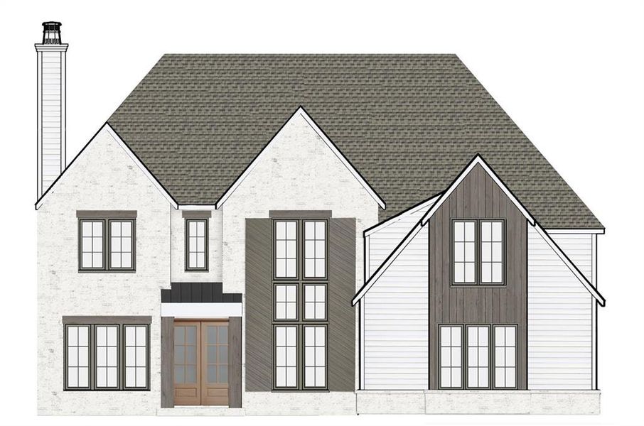 Exterior rendering of this home design in , Marietta, GA (Image 3). Exterior rendering of this home design in , Marietta, GA (Image 3).
