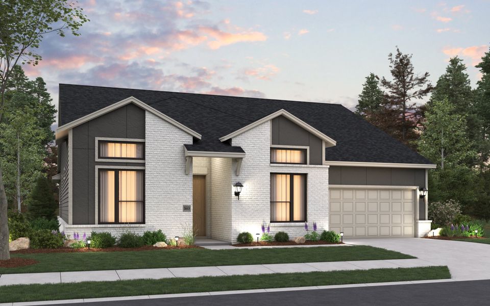 Representative exterior photo of a completed home built from the Riverwalk by HistoryMaker Homes in Attwater 65s - Signature, Waller, TX (Image 19). Representative exterior photo of a completed home built from the Riverwalk by HistoryMaker Homes in Attwater 65s - Signature, Waller, TX (Image 19).