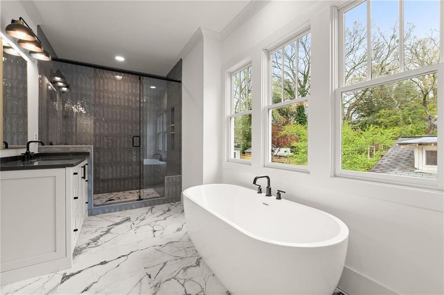 Furnished interior view inside a new home in , Atlanta (Image 15).