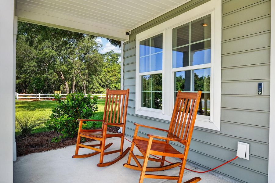 Exterior details and patio area of a home in , Summerville (Image 3).