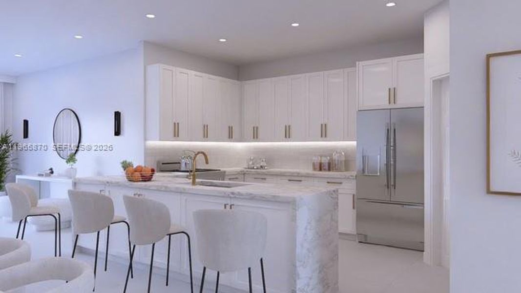 Furnished interior view inside a new home in , Fort Lauderdale (Image 16).