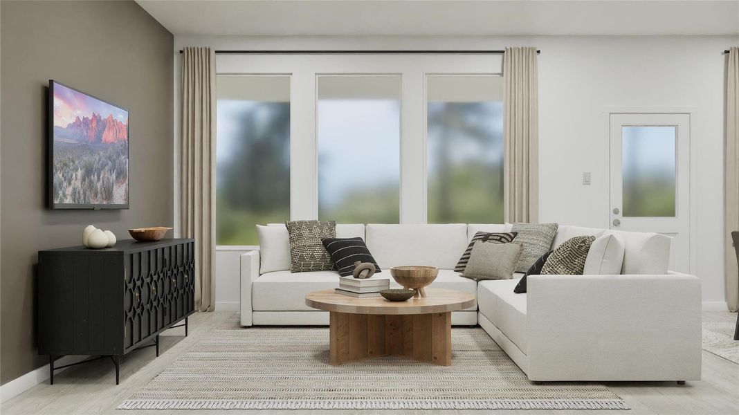 Furnished interior view inside a new home in Sunterra, Katy (Image 3).