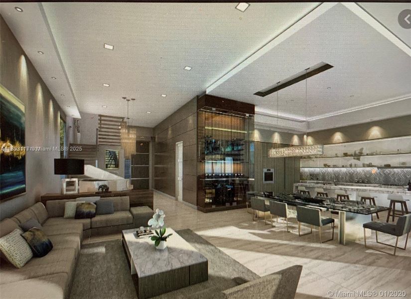 Furnished interior view inside a new home in , Miami (Image 4). Furnished interior view inside a new home in , Miami (Image 4).