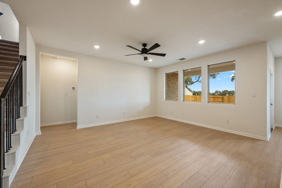 Spacious, unfurnished interior of a new home in The Colony, Bastrop (Image 19). Spacious, unfurnished interior of a new home in The Colony, Bastrop (Image 19).