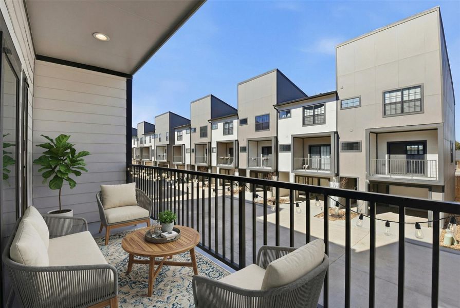 Exterior details and patio area of a home in , Houston (Image 3).