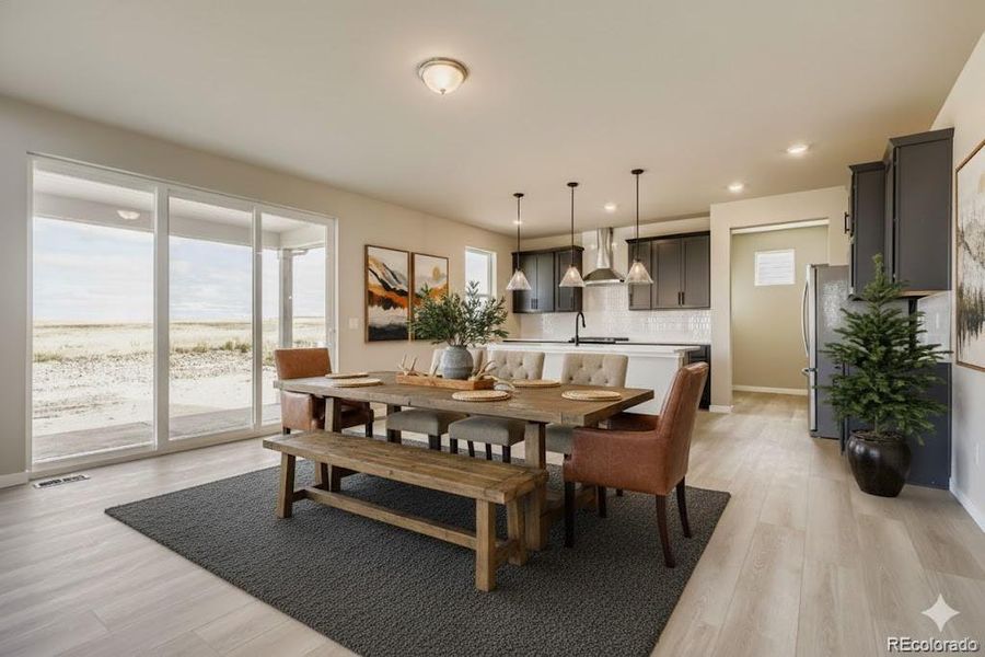 Dining Room - Virtually staged photo