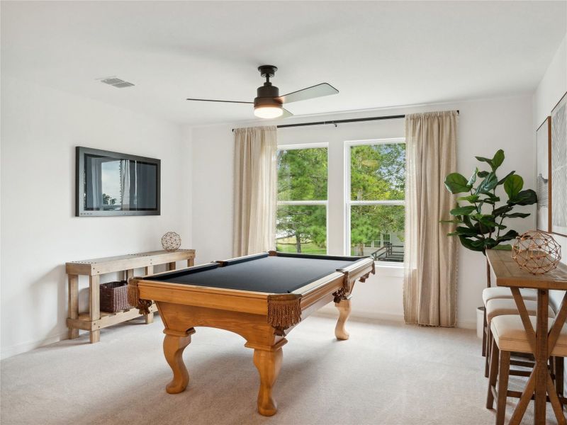 Furnished interior view inside a new home in Tarkington Timbers, Cleveland (Image 17).