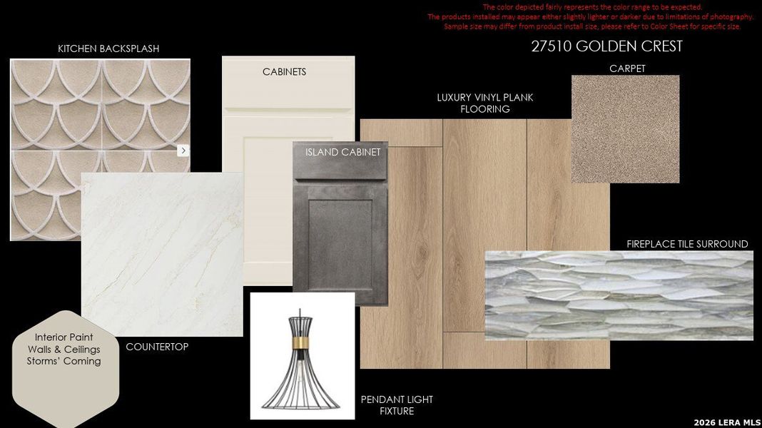 Sample of building materials used in homes in Windsong, Boerne (Image 5). Sample of building materials used in homes in Windsong, Boerne (Image 5).